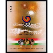 Medaljer ved Olympiske leje i Seoul. Miniark, utakket. Postfrisk.